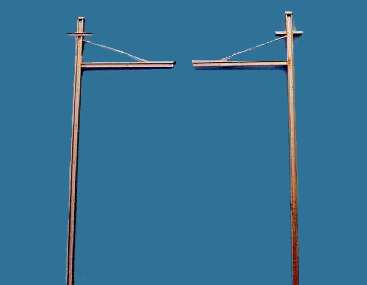 Single catenary poles